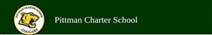 Image of Pittman charter school name with cougar mascot 