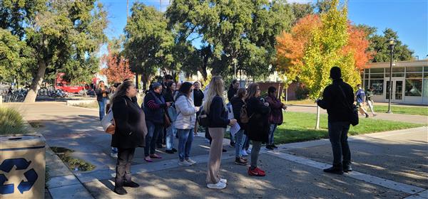 District parents attending campus tours