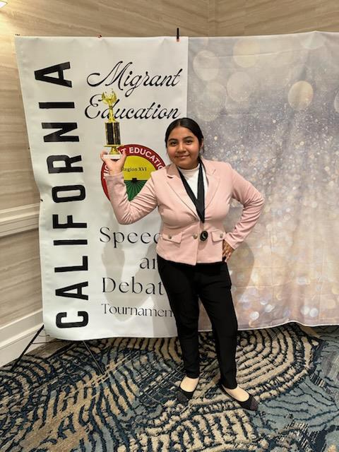 First place winner in Spanish High School Speech and Debate